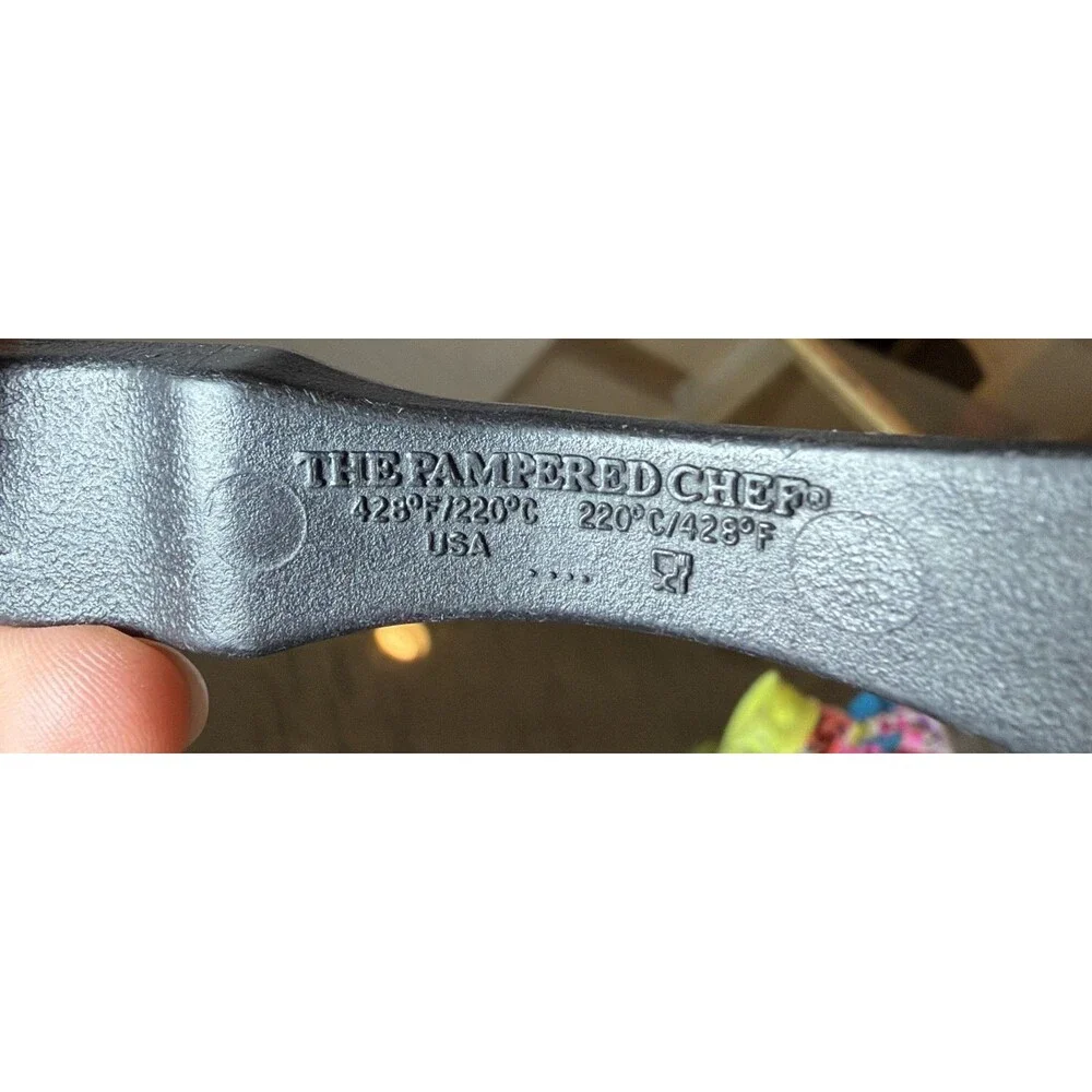 Pampered Chef Black Nylon Slotted Spatula 12.5” 2351 Flipper Turner Heat Resist